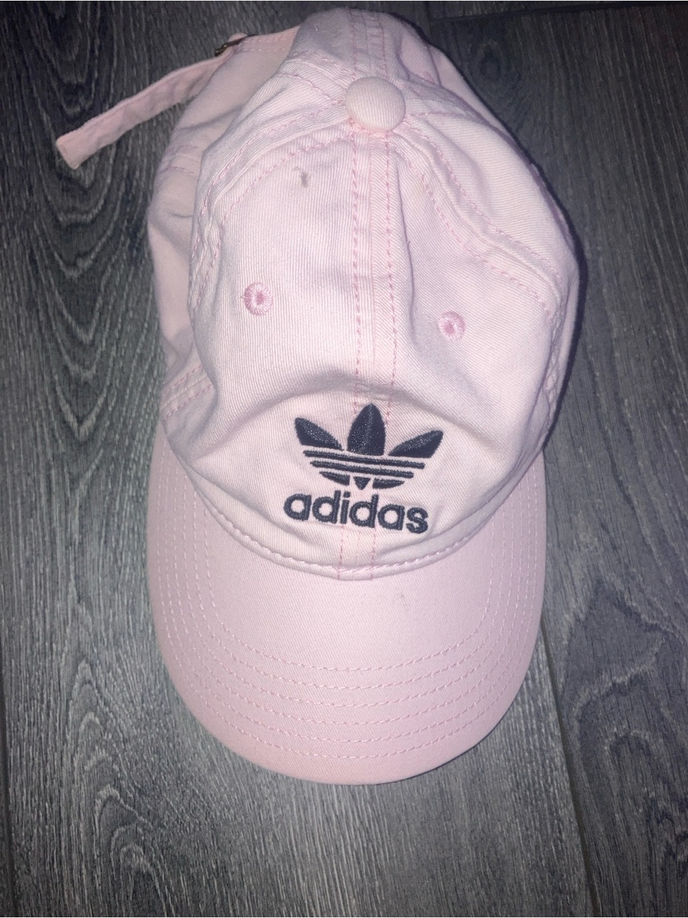 Adidas Light Pink Cap with Black Trefoil Logo